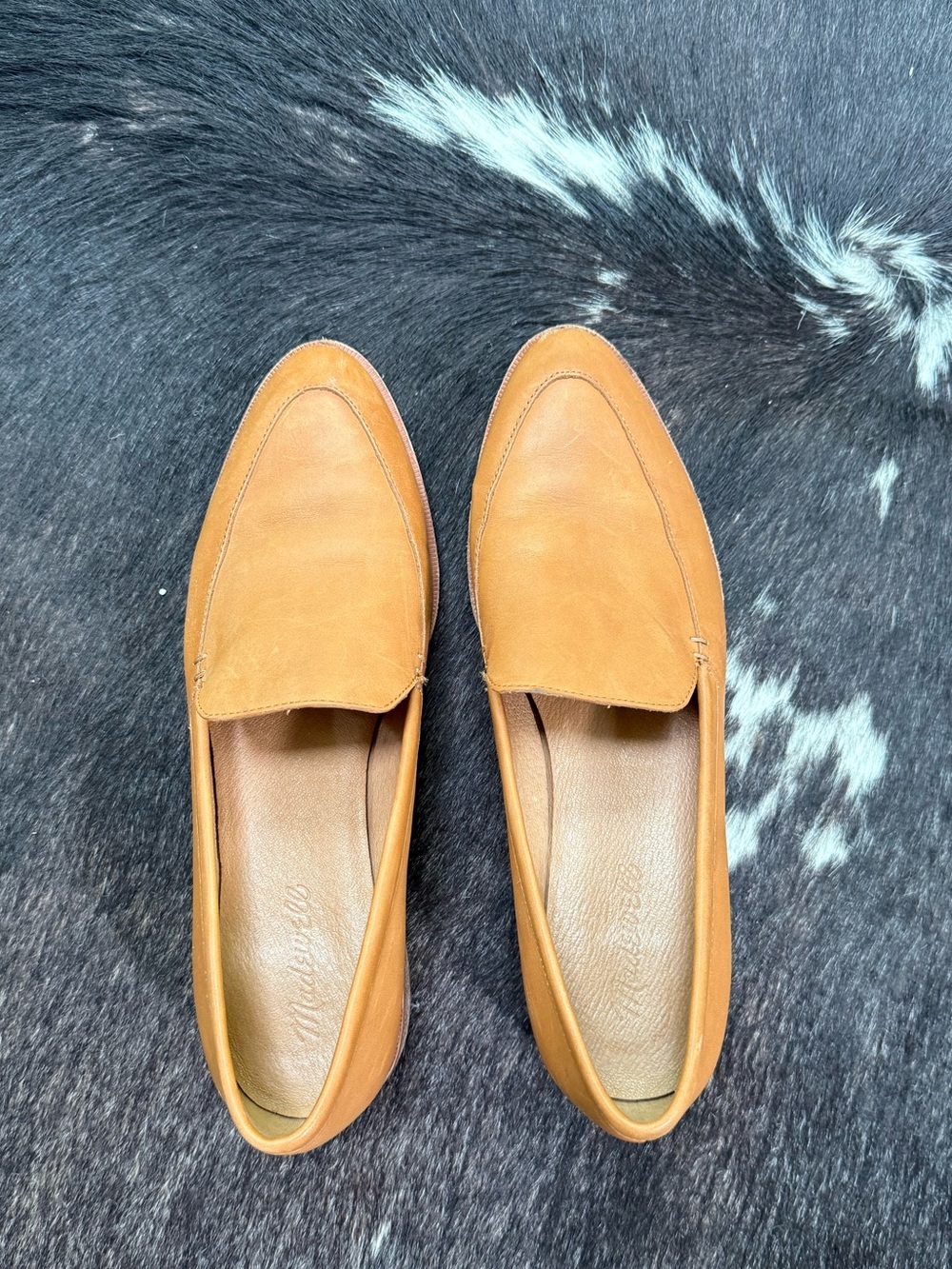 Madewell Tan Leather Penny Loafers